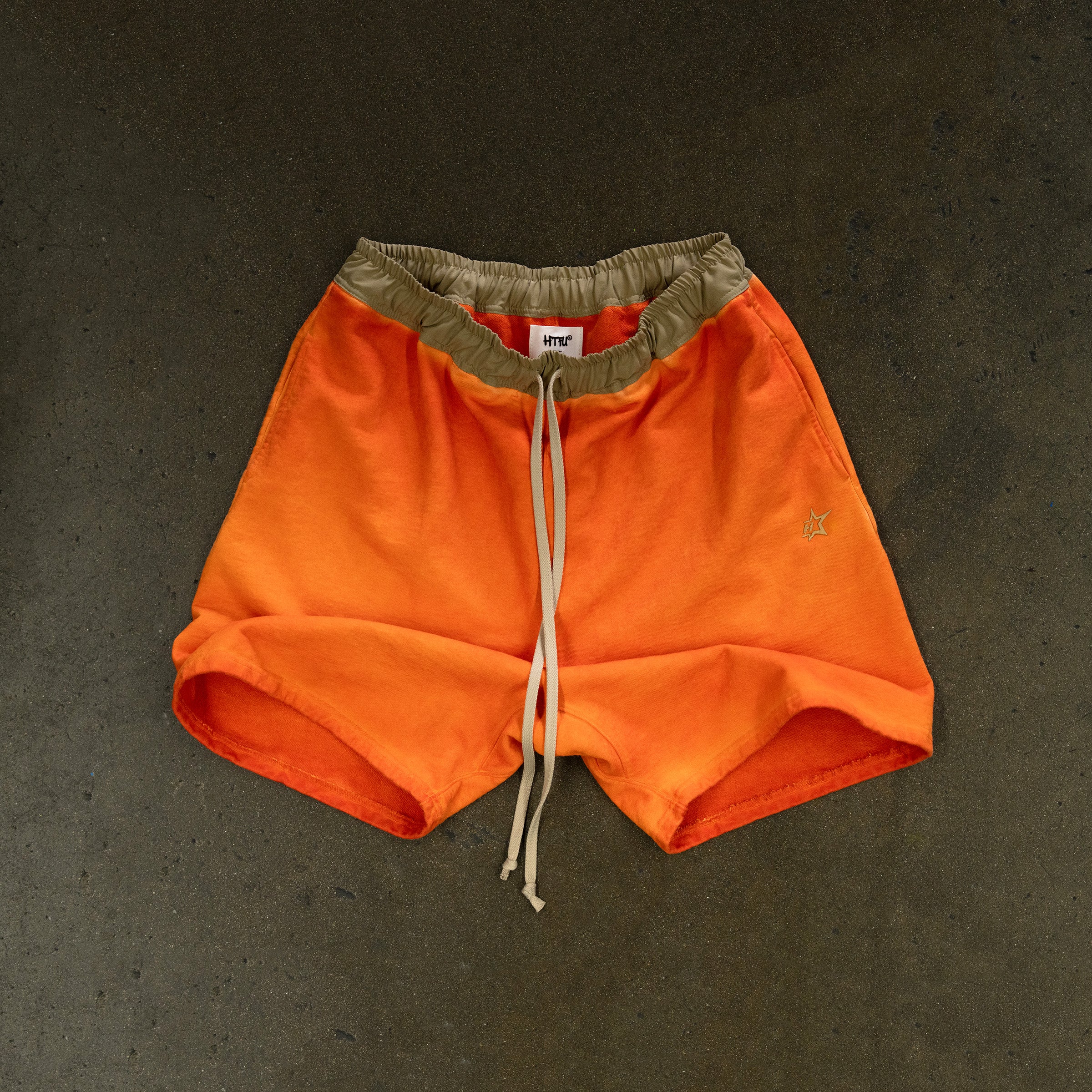 HTFU Relaxed Practice Short - French Terry - Oil Wash Orange Fade - Ships 7/15