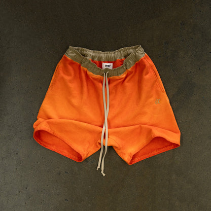 HTFU Relaxed Practice Short - French Terry - Oil Wash Orange Fade - Ships 7/15
