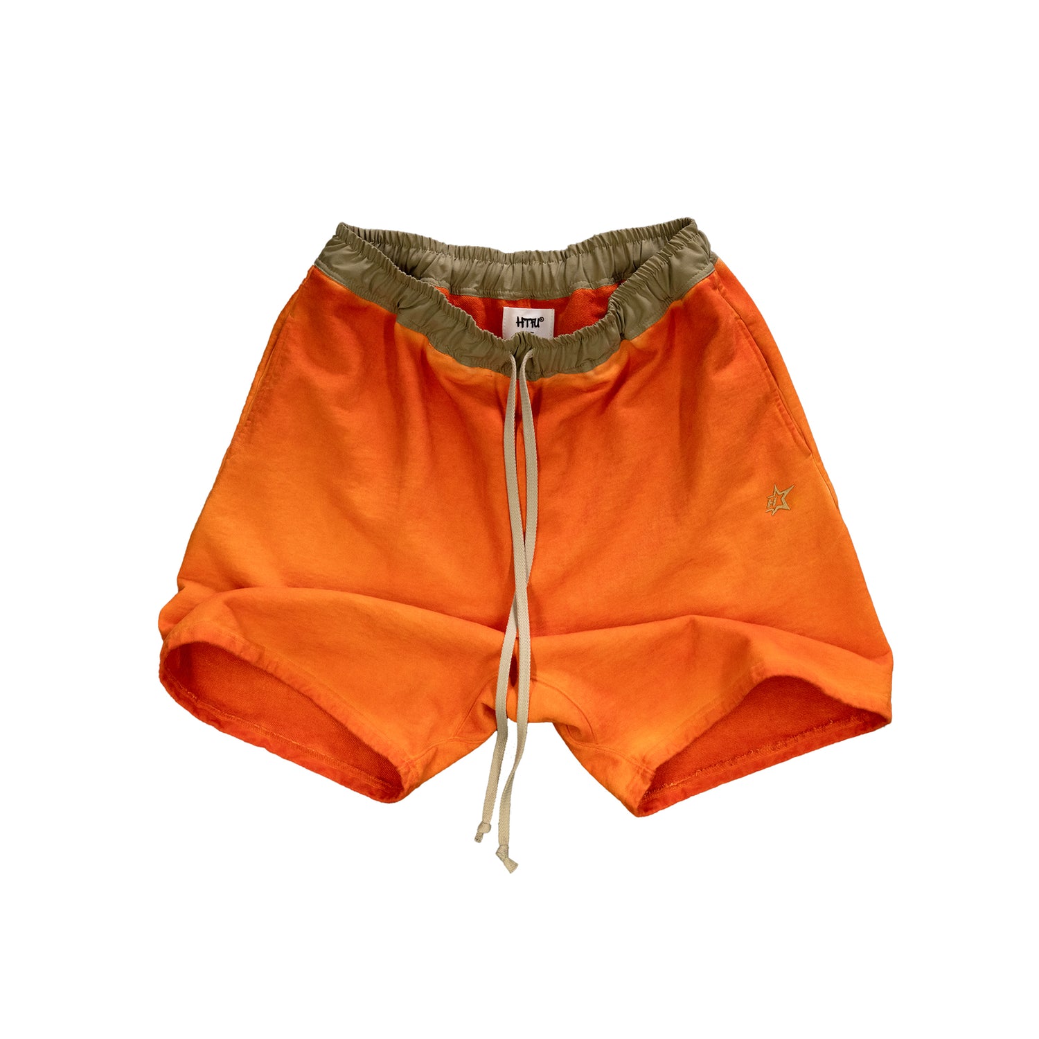 HTFU Relaxed Practice Short - French Terry - Oil Wash Orange Fade - Ships 7/15
