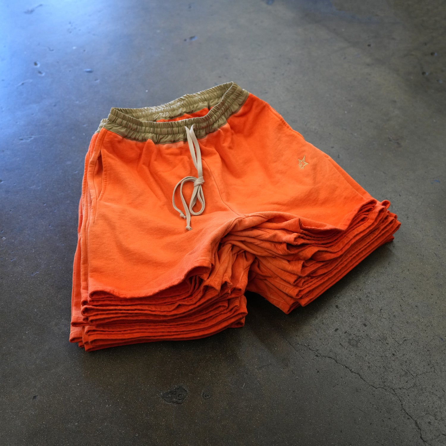 HTFU Relaxed Practice Short - French Terry - Oil Wash Orange Fade