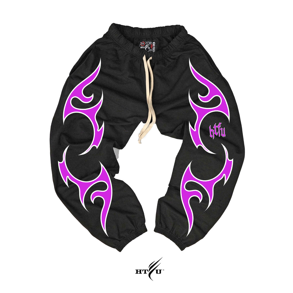 GymRat Sweatpants - Pink on Black - Flame Edition - Ships 5/20