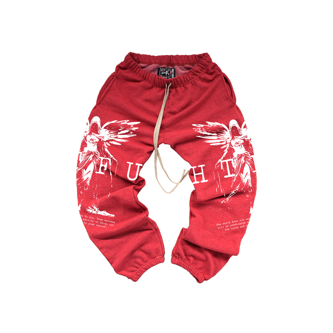 GymRat Sweatpants - ER 23 - Limited White on Red- Ships Oct 15th