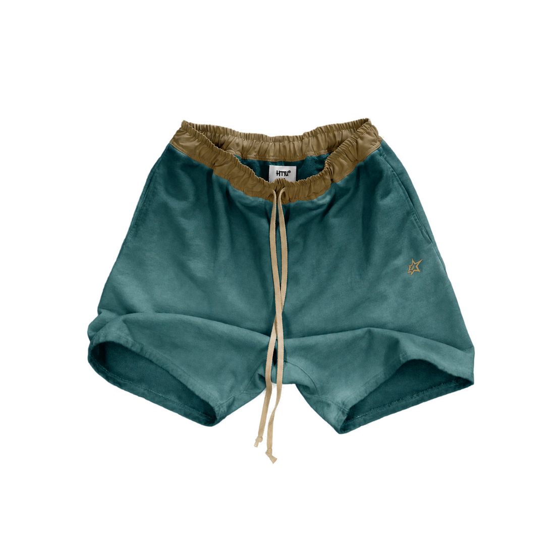 HTFU Relaxed Practice Short - French Terry - Oil Wash Teal Fade - Ships 7/20
