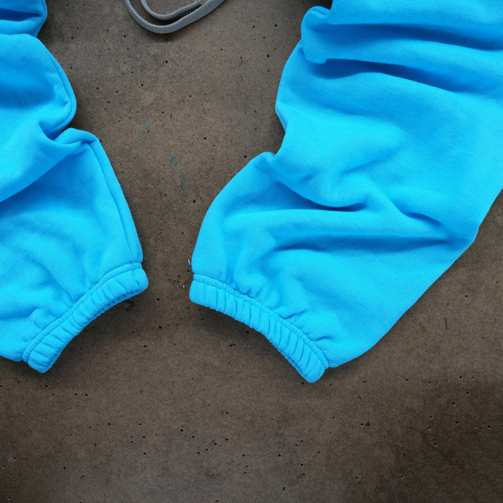 GymRat Sweatpants -Cerulean Blue - Embroidery Edition - Ships 12/10