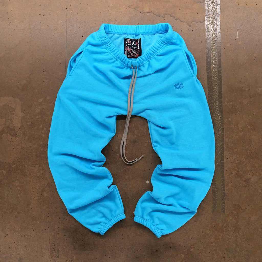 GymRat Sweatpants -Cerulean Blue - Embroidery Edition - Ships 12/10