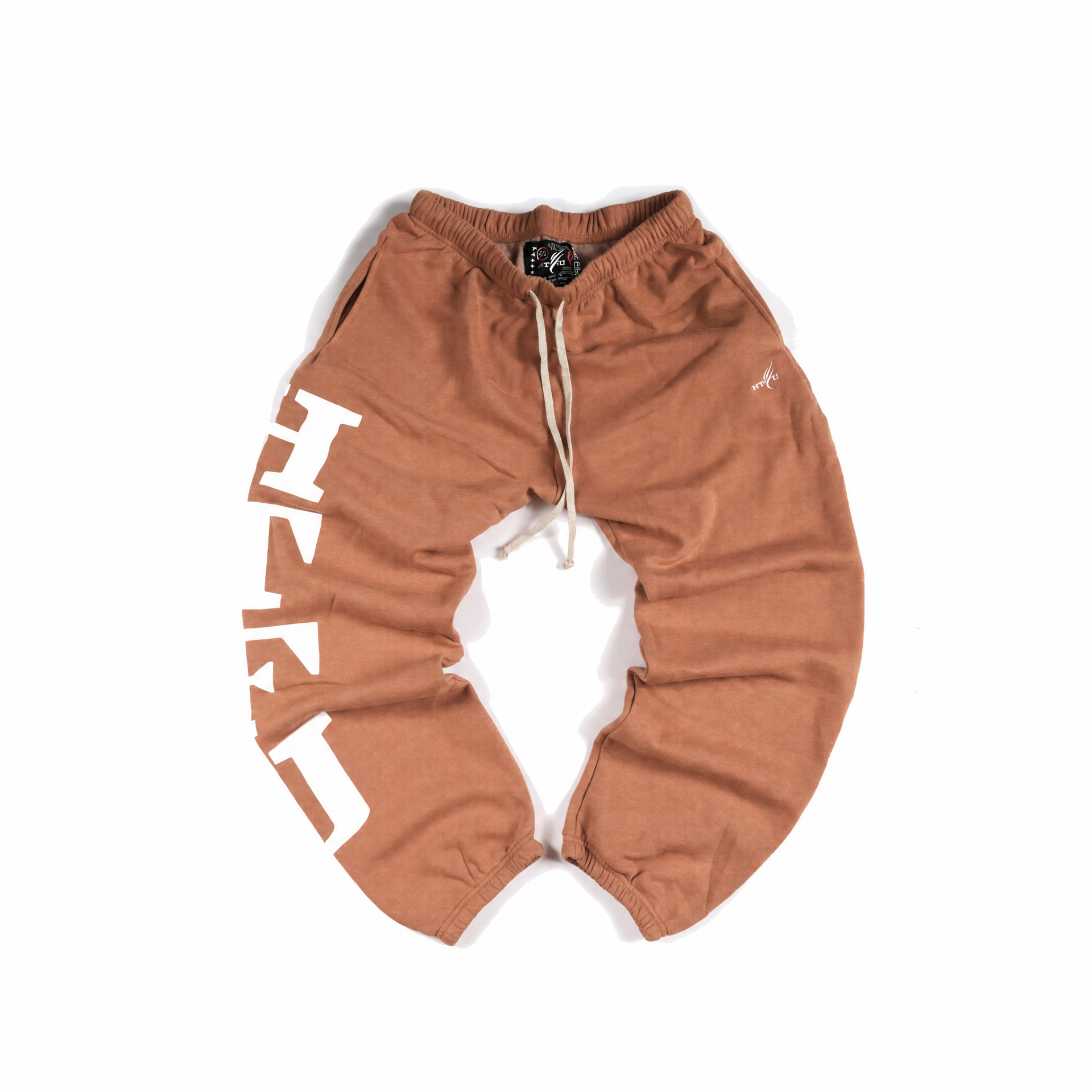 GymRat Sweatpants - White on Washed Clay - Ships 9/25
