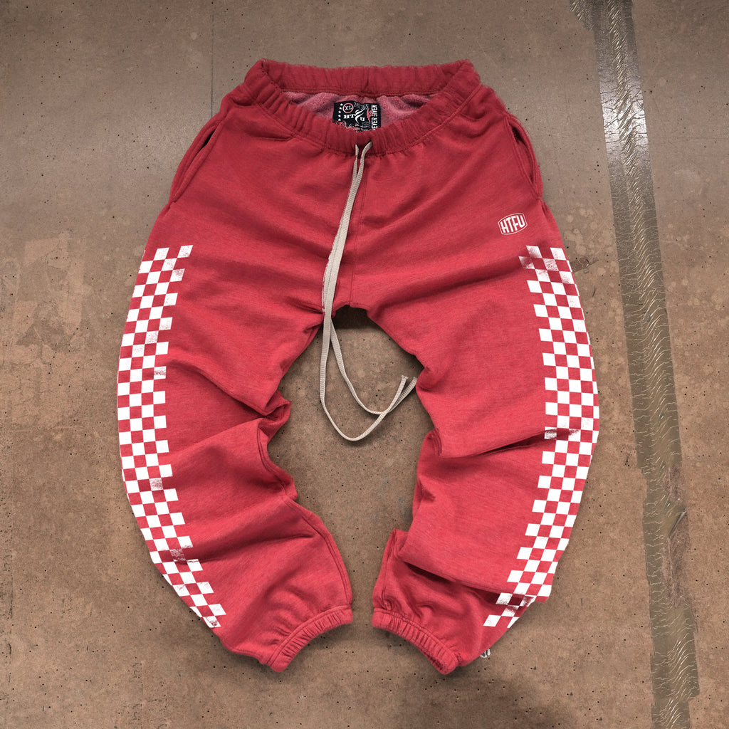 GymRat Sweatpants - Scarlet Red - White Grand Prix Edition - Ships Dec 5th