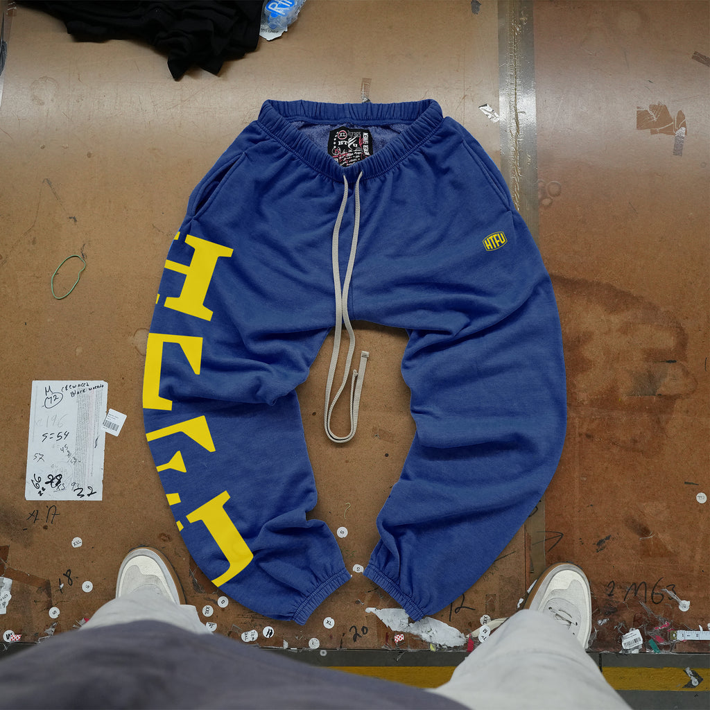 GymRat Sweatpants - Navy Blue - Yellow Edition - Ships Nov 5th