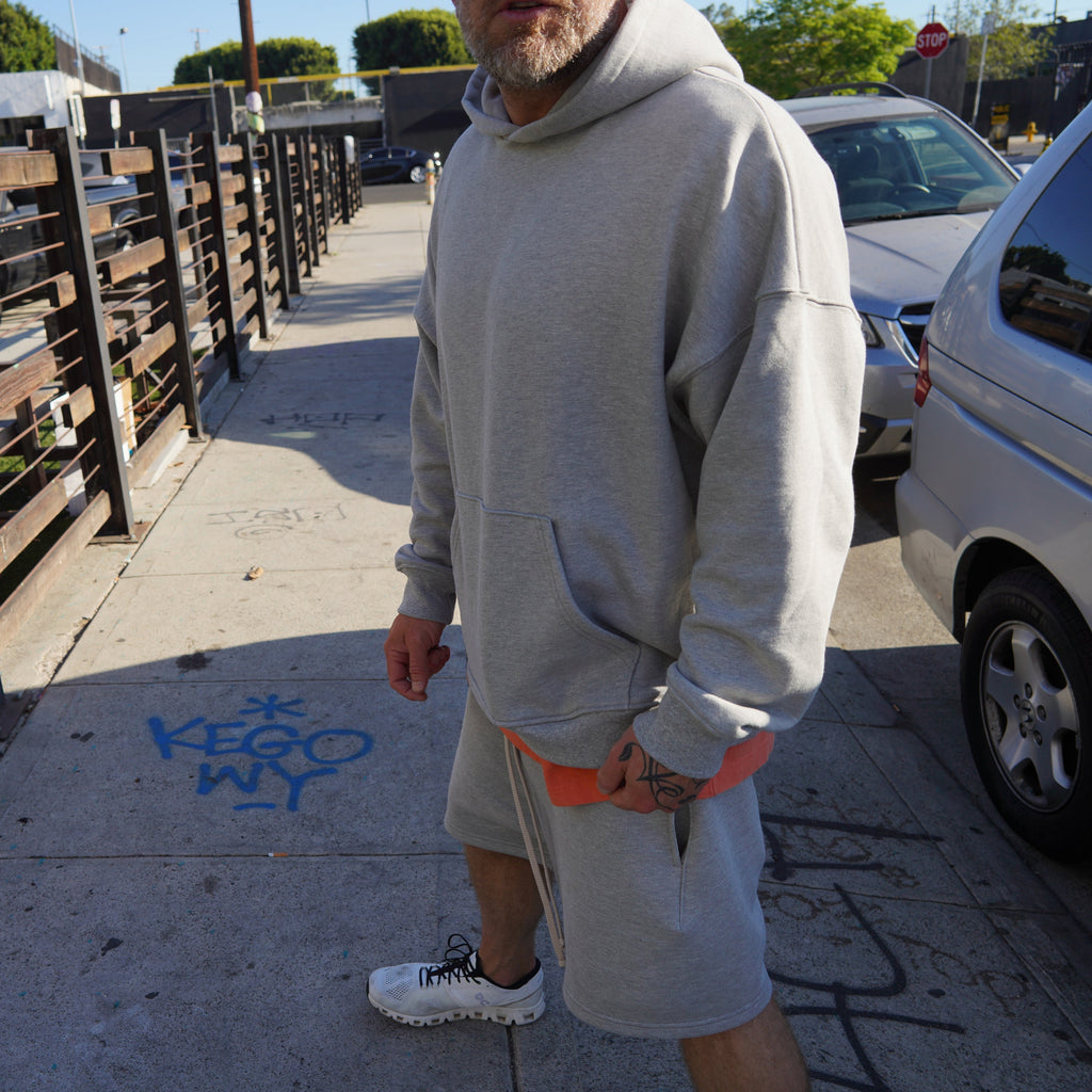Stencil Phantom Hoodie - Heather Grey French Terry