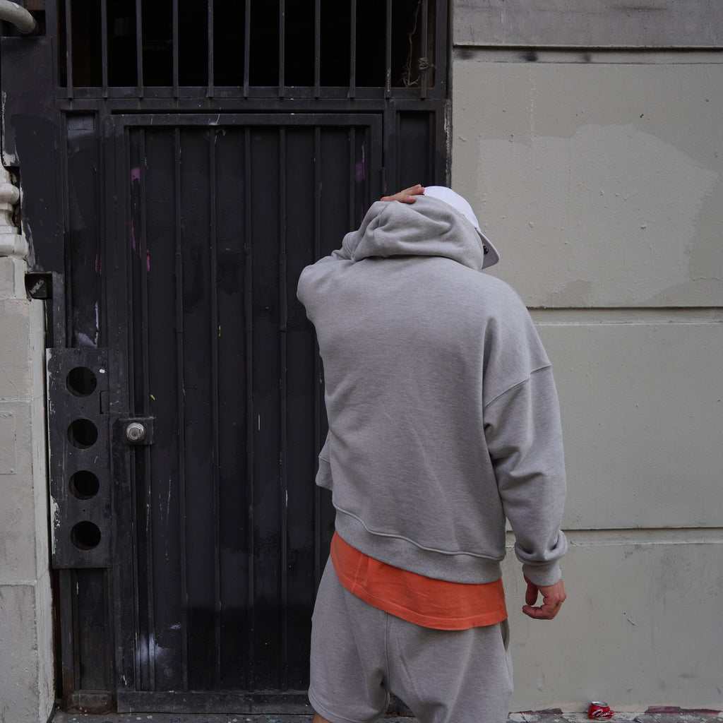 Stencil Phantom Hoodie - Heather Grey French Terry