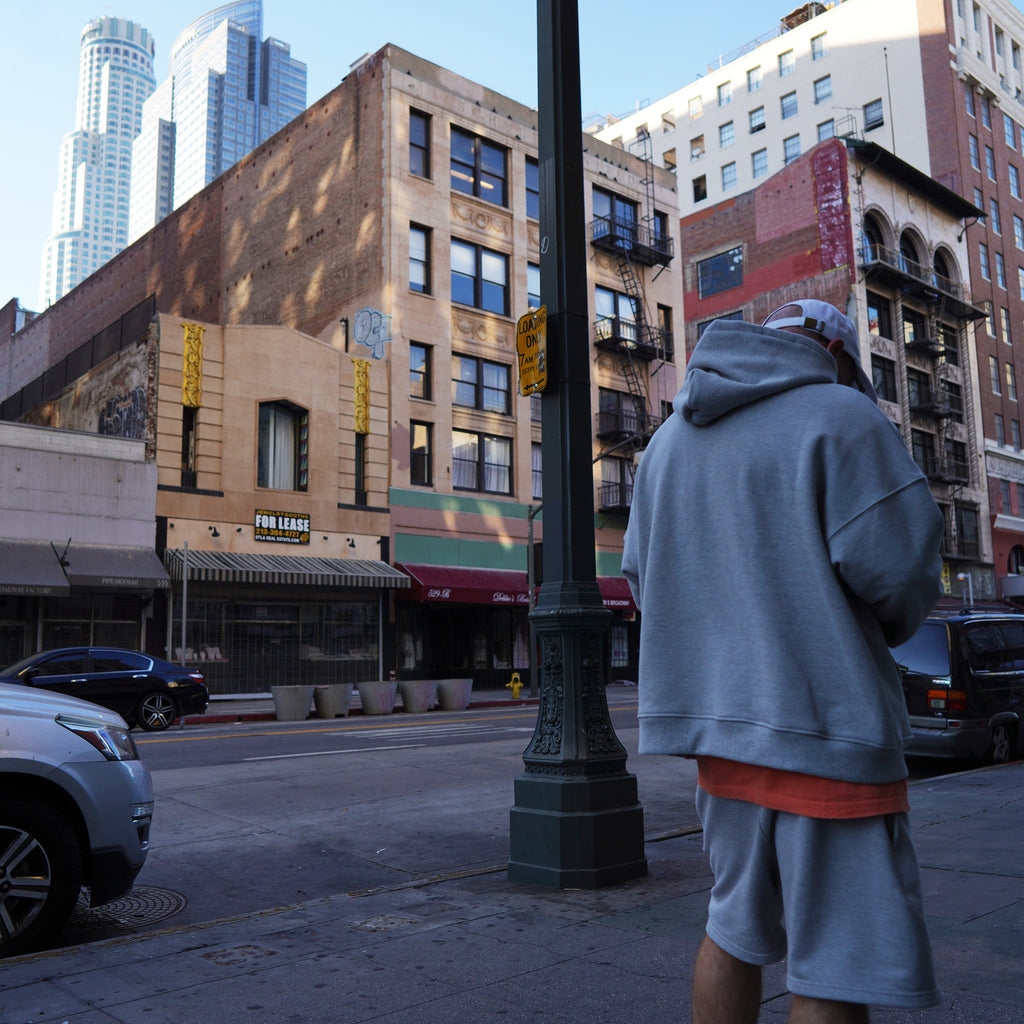 Stencil Phantom Hoodie - Heather Grey French Terry