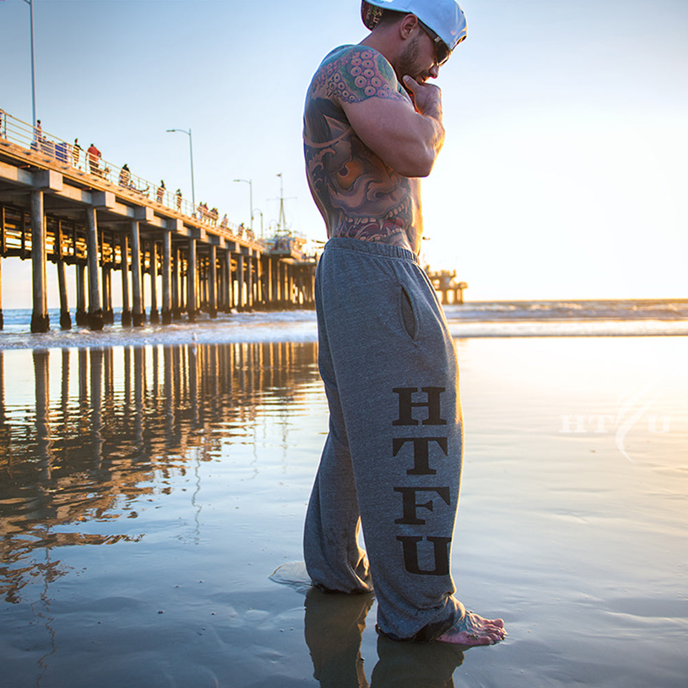 GymRat Sweatpants - Black on Heather Grey - Ships Dec 1
