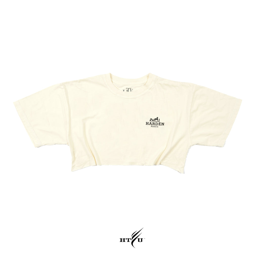 Ladies Cropped Harden Tee -  Off White