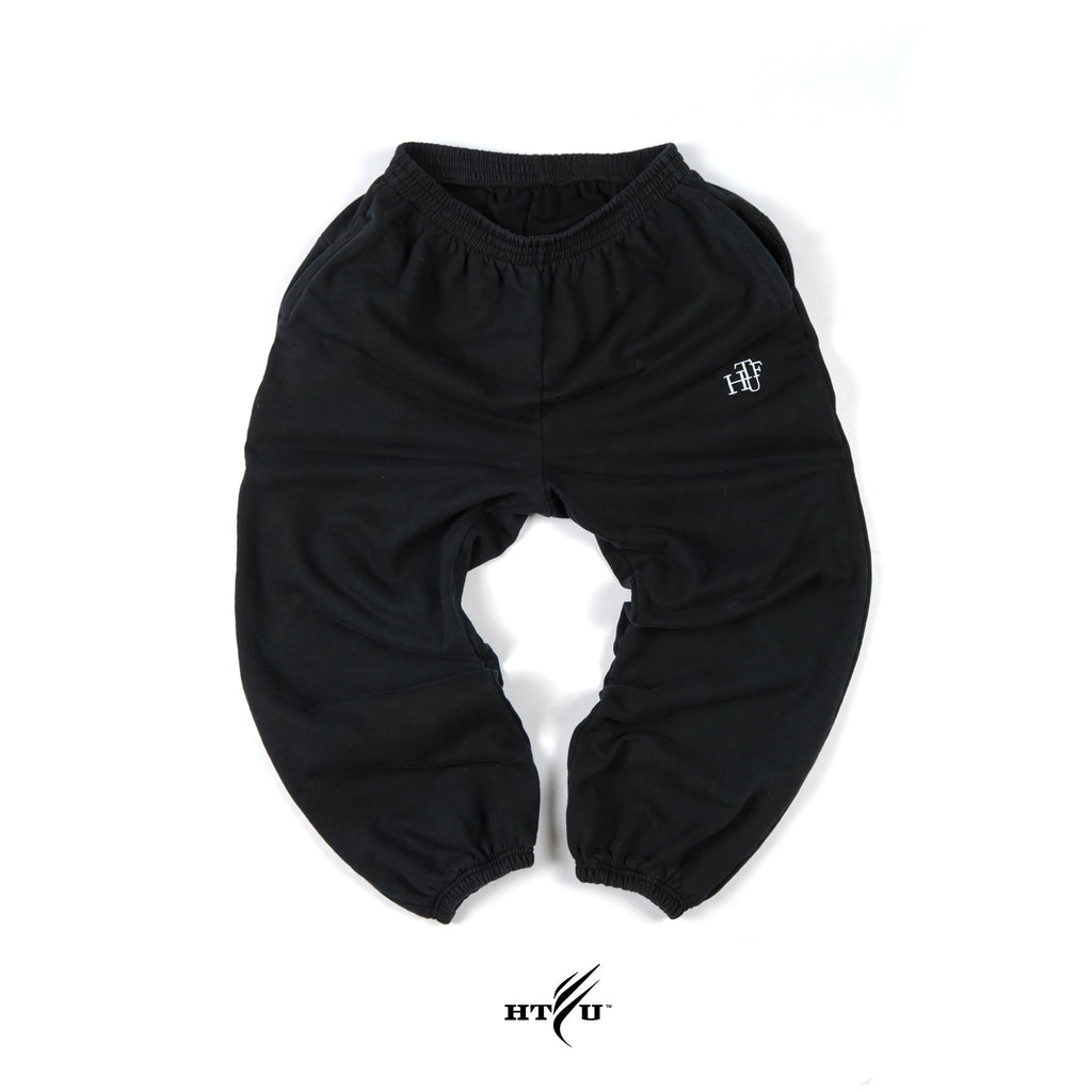French Terry Oversized GYMRAT Sweatpants - Black Edition
