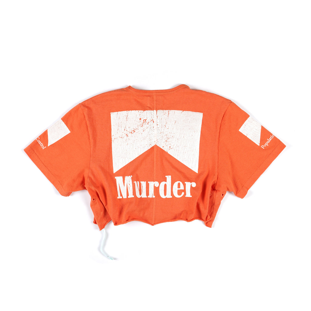 Ladies Cropped Murder Tee - Orange
