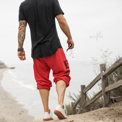 GymRat Sweatpants - White on Red