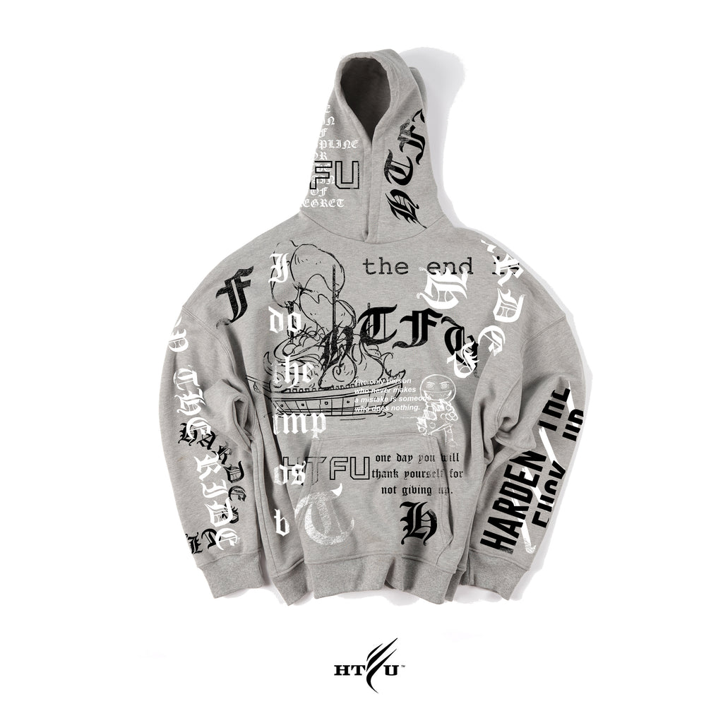 Stencil Phantom Hoodie - Heather Grey French Terry