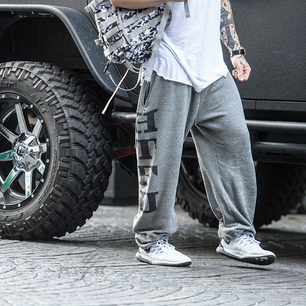 GymRat Sweatpants - Black on Heather Grey - Ships Dec 1